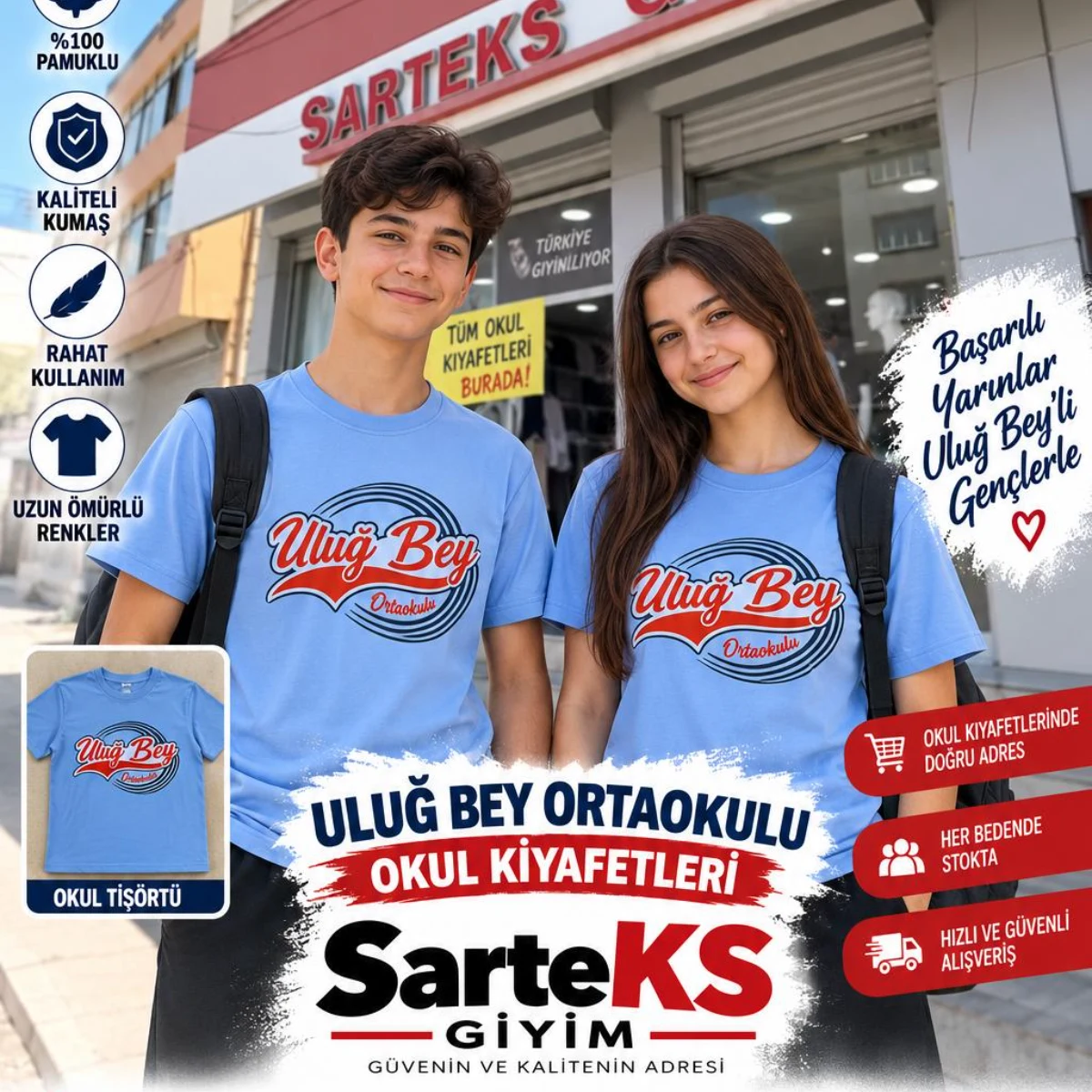 Uluğ Bey Ortaokulu okul kıyafeti - Sarıçam Adana